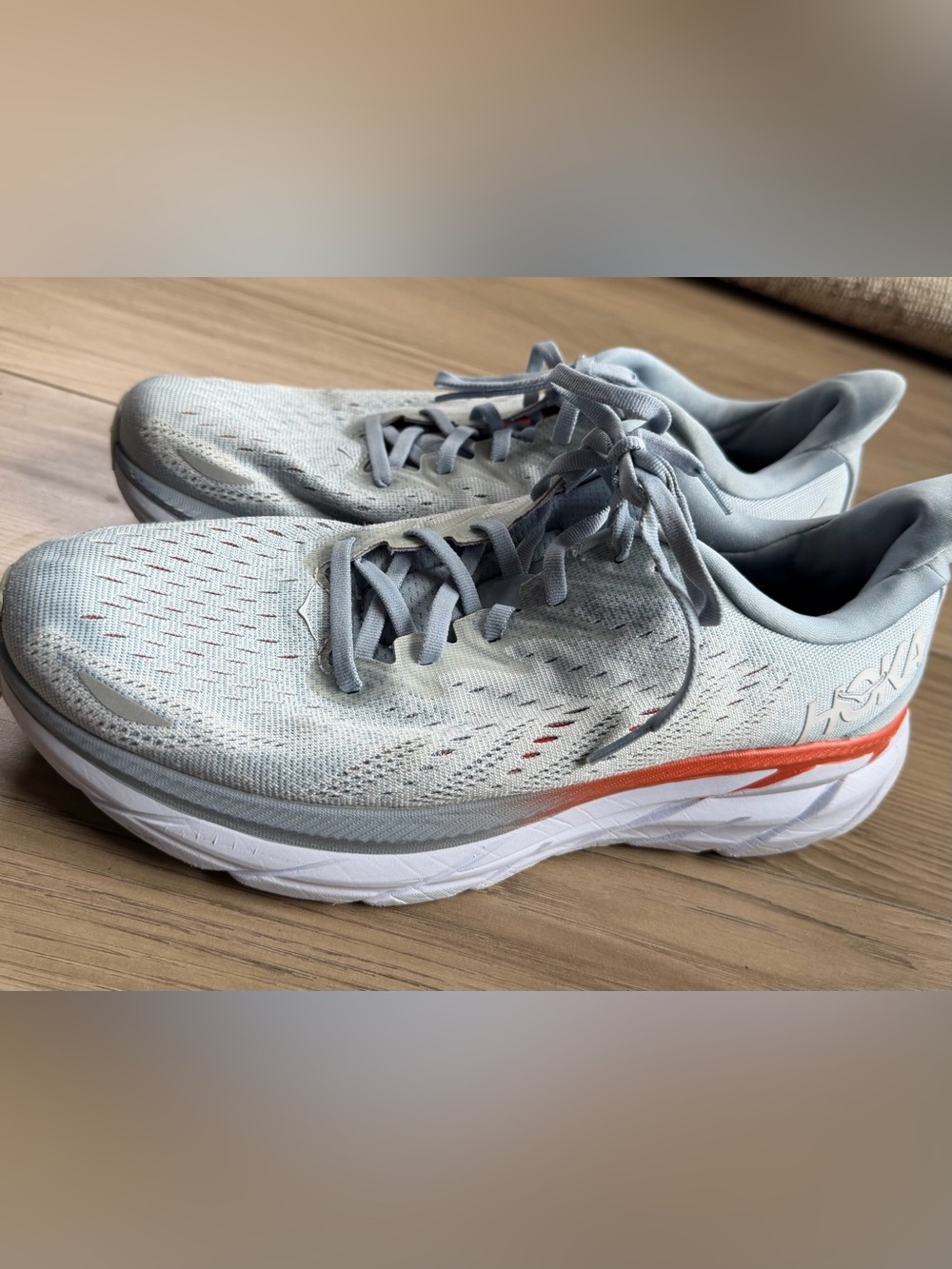 Hoka One One Clifton 8 Women's size 11B BFPA Blue Fog Running Shoe